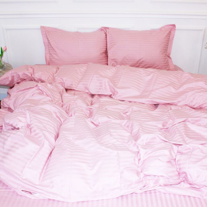 Постельное белье MirSon Satin Stripe 30-0007 Pink 110х140 дитячий Фото
