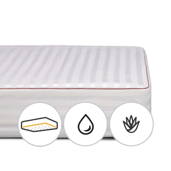 Наматрасник MirSon бавовняний DeLuxe Cotton Aloe Vera 271 200x200 см Фото