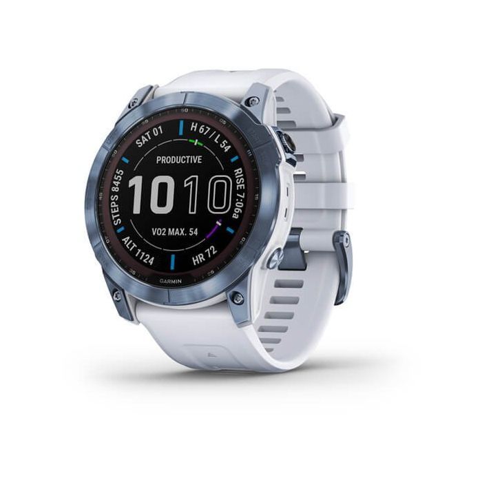 Смарт-часы Garmin fenix 7X Sapph Sol Mineral Blue, GPS Фото