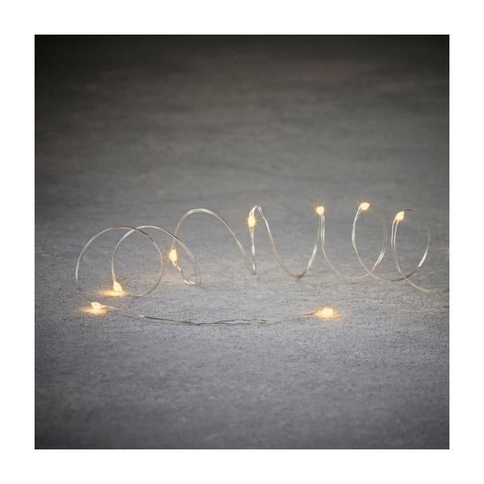 Гирлянда Luca Lighting Струна серебряная 13 м теплый белый Фото