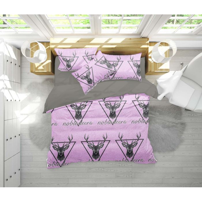 Постельное белье MirSon Бязь 17-0516 Noble deers pink Детский Фото