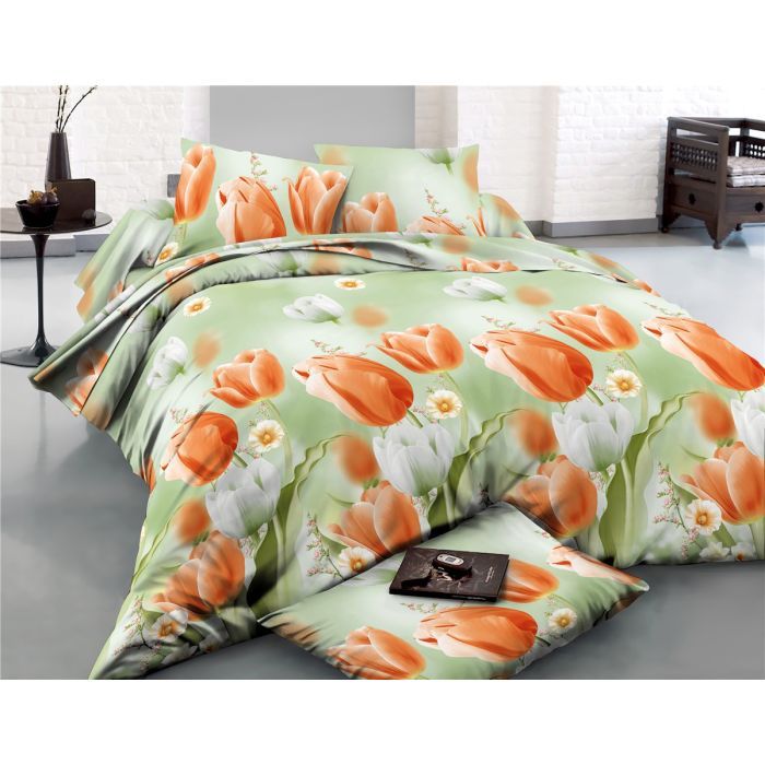 Постельное белье MirSon Сатин 22-1287-1 Tulips 110х140 Фото