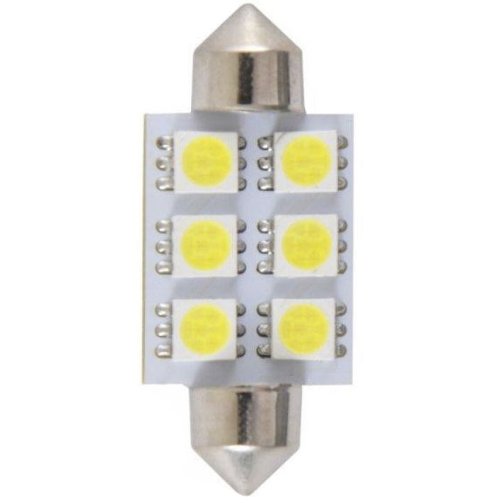 Автолампа WINSO SMD SV8.5 T11x39 6LEDS 5050 white Фото