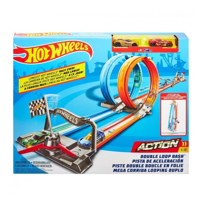 Автотрек Hot Wheels Портативный "Двойная петля" Фото