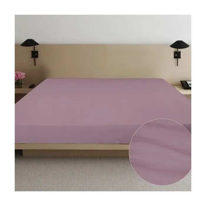 Простынь Ярослав сатин 07 лиловый 180х215 Фото
