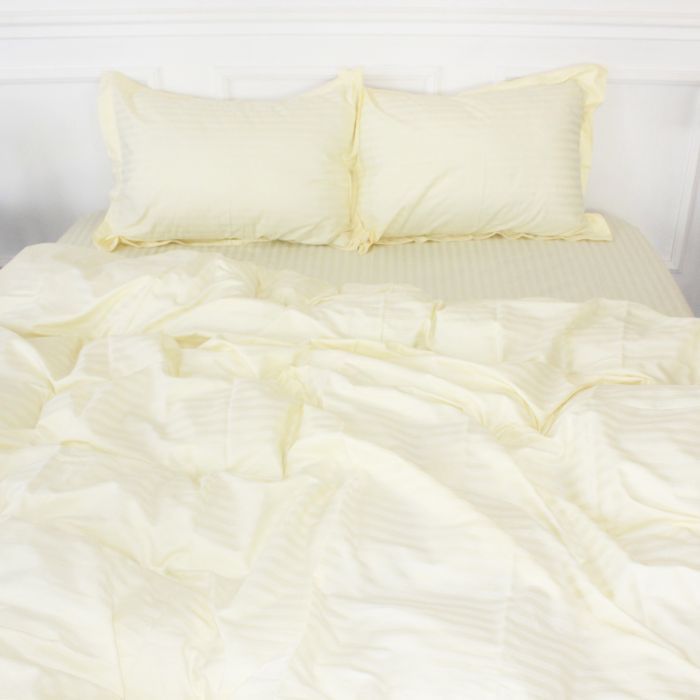 Пододеяльник MirSon Satin Stripe 30-0001 White 143х210 см Фото