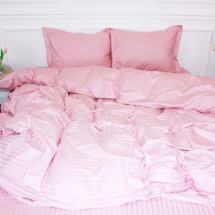 Пододеяльник MirSon Satin Stripe 30-0007 Pink 220х240 см Фото