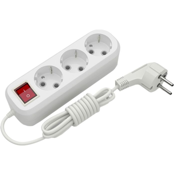 Сетевой удлинитель Electrum C-ES-1813 3.0m, 3 роз, white Фото