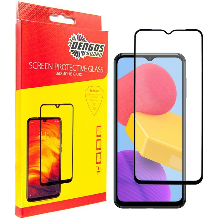 Стекло защитное Dengos Full Glue Samsung Galaxy M13 (black) Фото