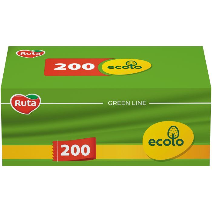 Салфетки косметические Ruta Ecolo Білі 2 шари 200 шт. Фото