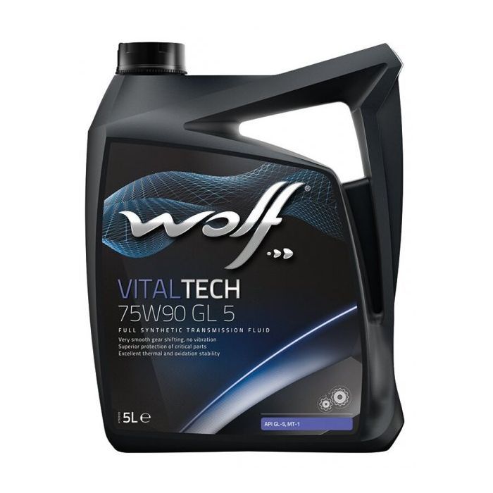 Трансмиссионное масло Wolf VITALTECH 75W90 GL 5 5л Фото