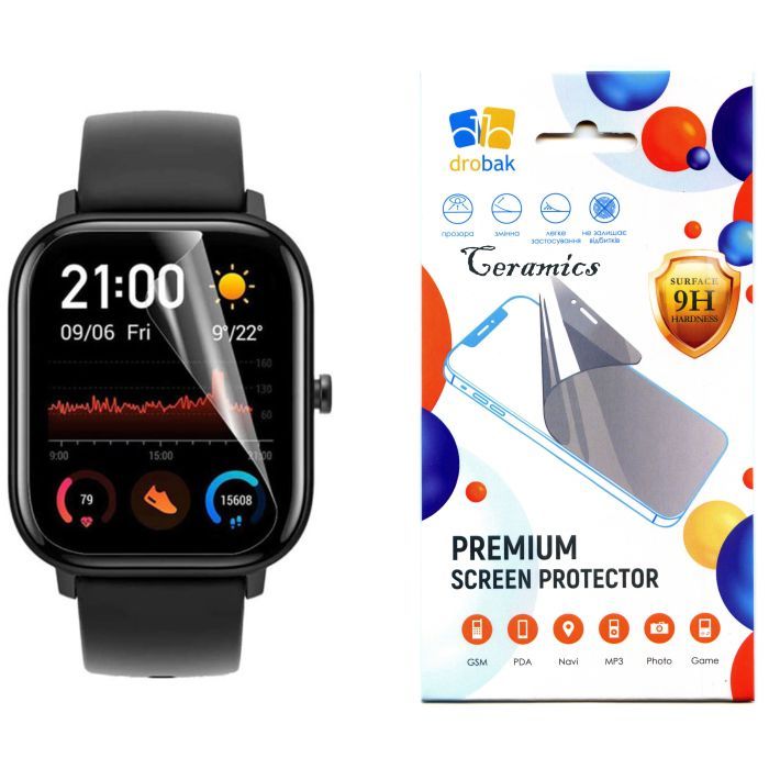 Стекло защитное Drobak glass-film Ceramics Amazfit GTS 3 Фото