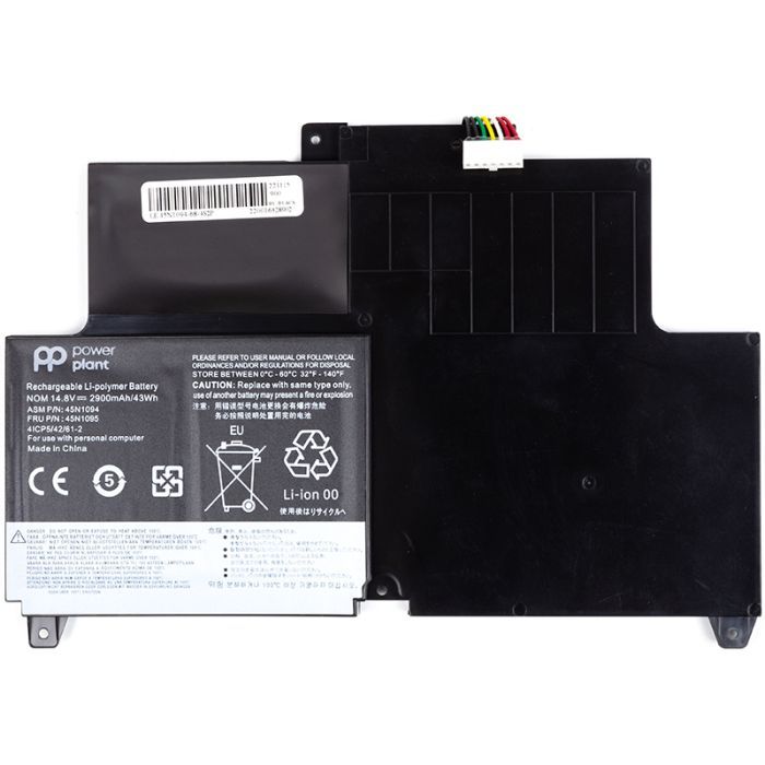 Аккумулятор для ноутбука PowerPlant LENOVO ThinkPad S230u (45N1094) 14.8V 2900mAh Фото