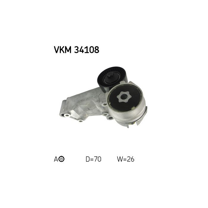 Натяжитель ремня с роликом SKF VKM 34108 Фото