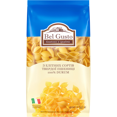 Макароны Bel Gusto Ракушки 400 г Фото