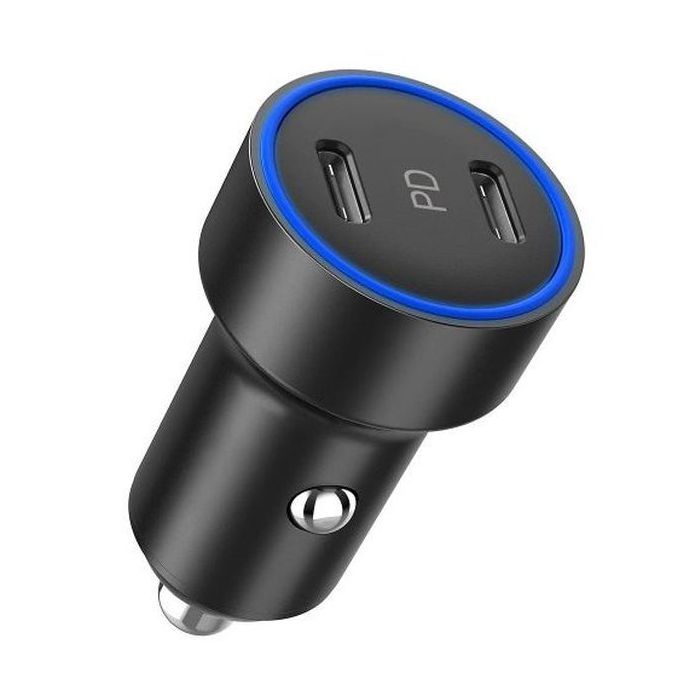 Зарядное устройство Choetech car 2хUSB-C 40W PD black Фото