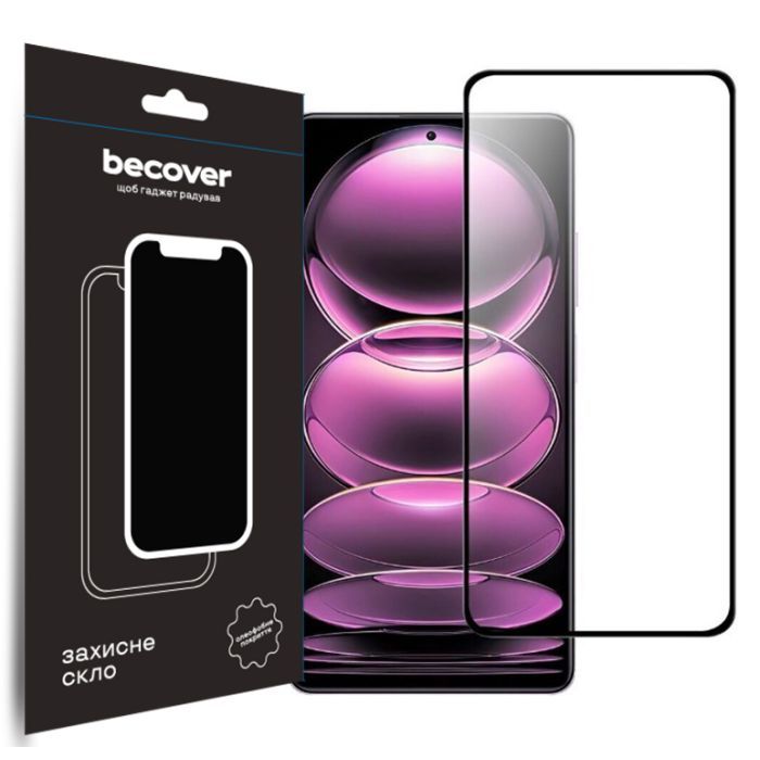 Стекло защитное BeCover Poco X5 Pro 5G Black Фото