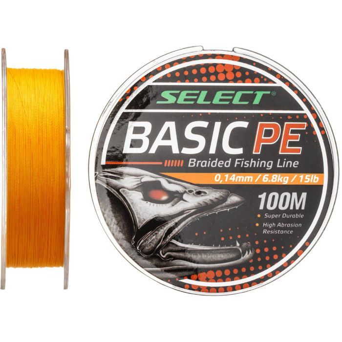 Шнур Select Basic PE 150m Помаранч 0.08mm 8lb/4kg Фото
