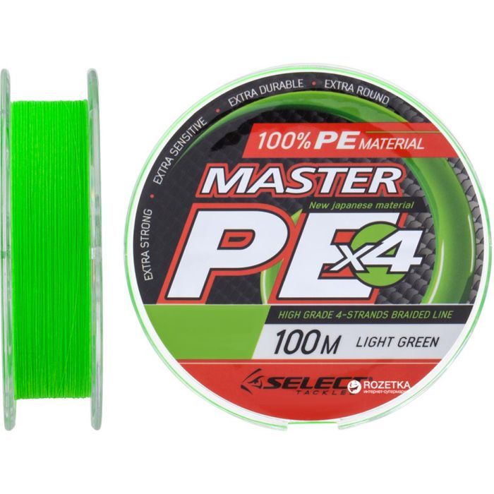 Шнур Select Master PE 100m Light Green 0.24mm 29kg Фото