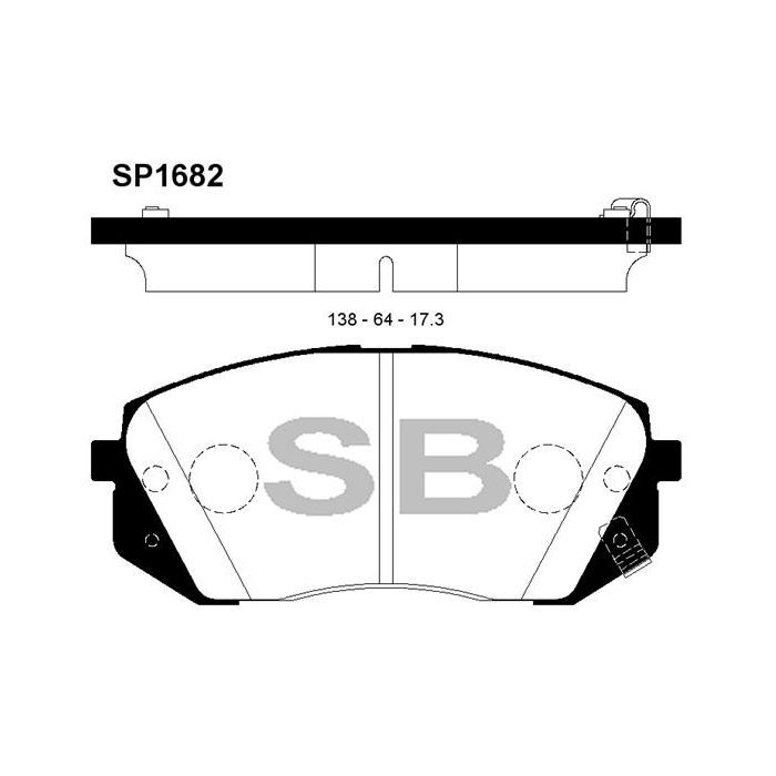 Тормозные колодки HI-Q SP1682 Фото