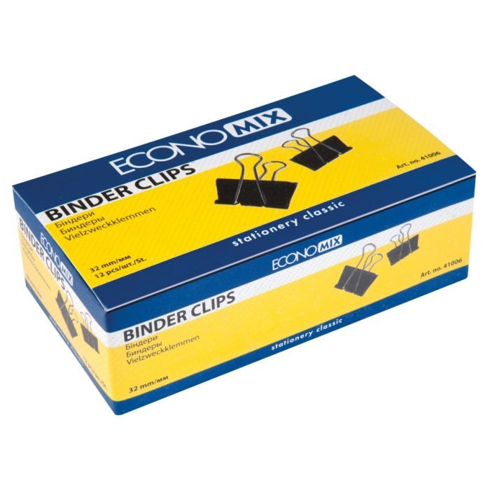 Биндер металлический Economix 32 мм 12 шт Фото