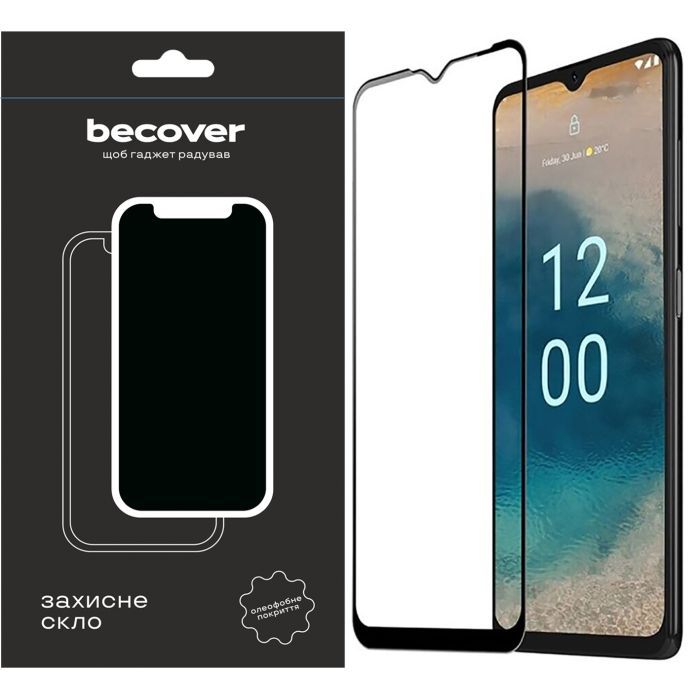 Стекло защитное BeCover Nokia G22 Black Фото