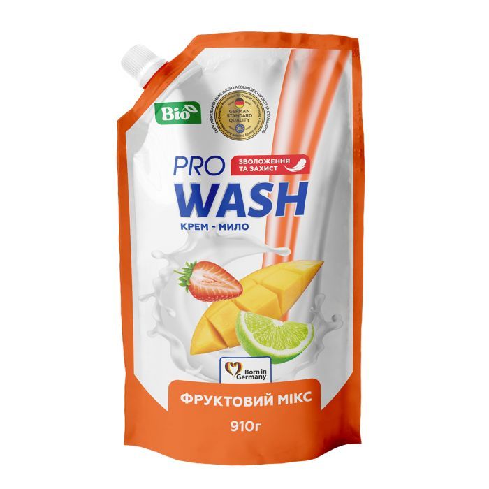 Жидкое мыло Pro Wash Фруктовий мікс Дой-пак 910 г Фото