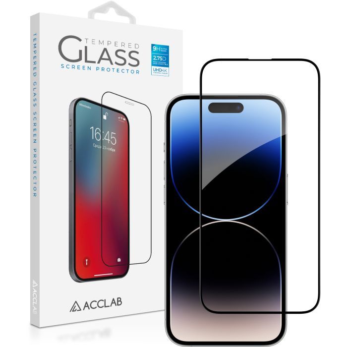 Стекло защитное ACCLAB Full Glue Apple iPhone 14 Pro Фото