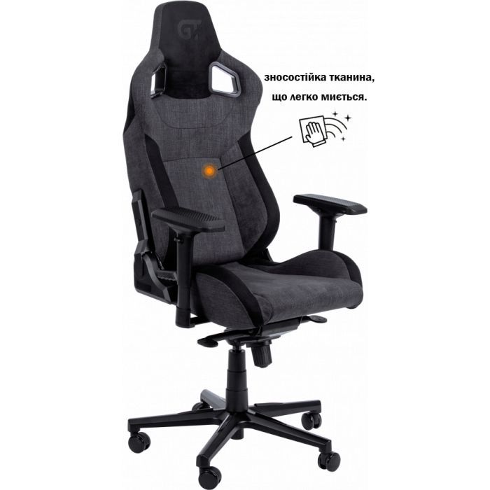 Кресло игровое GT Racer X-8005 Dark Gray/Black Suede Фото