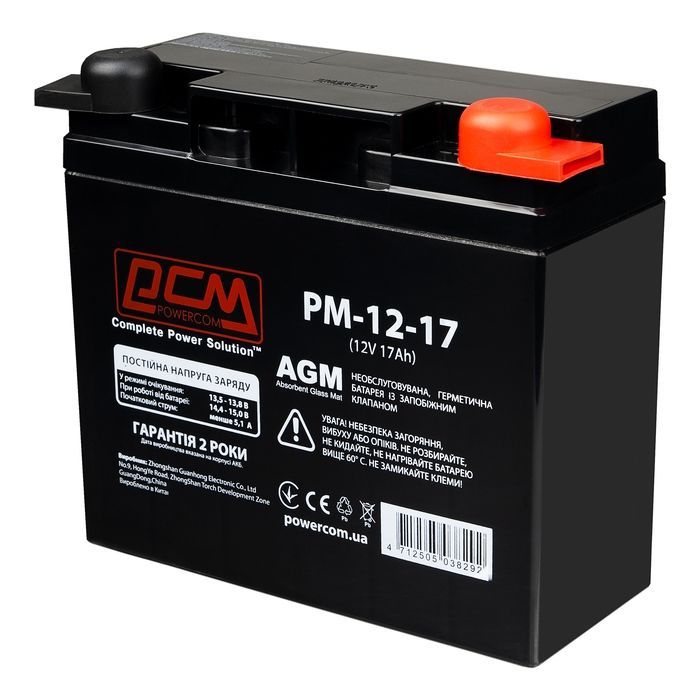 Батарея к ИБП Powercom 12В 17Ah Фото 1