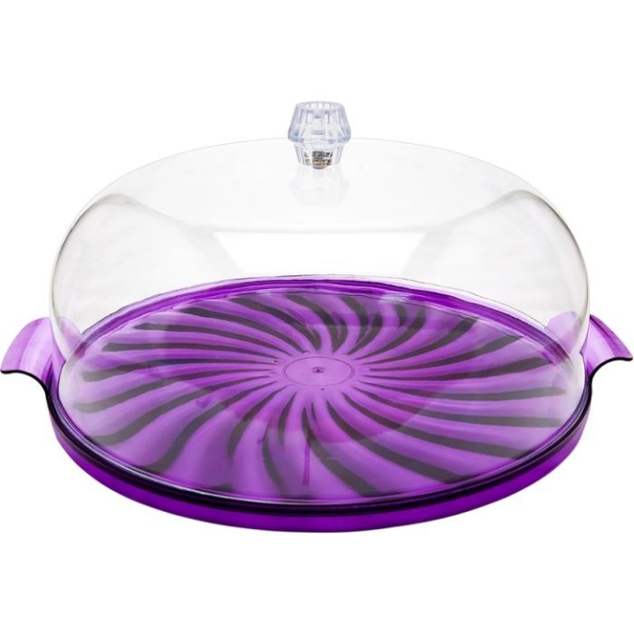 Тортовница Irak Plastik Kristal Фіолетова Фото
