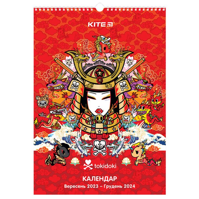 Календарь Kite планер настінний tokidoki на 2023-2024 рік Фото