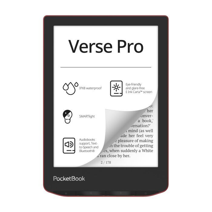 Электронная книга Pocketbook 634 Verse Pro, Passion Red Фото