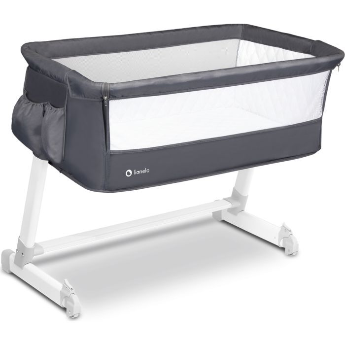 Кроватка Lionelo приставне Theo Dark Grey Фото
