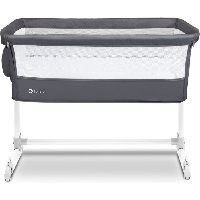 Кроватка Lionelo приставне Theo Dark Grey Фото 1