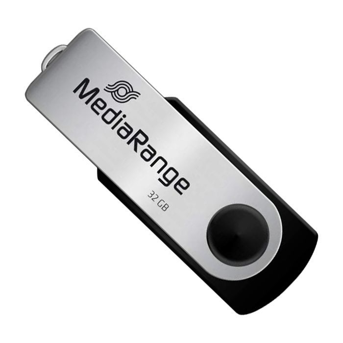 USB флеш накопитель Mediarange 32GB Black/Silver USB 2.0 Фото
