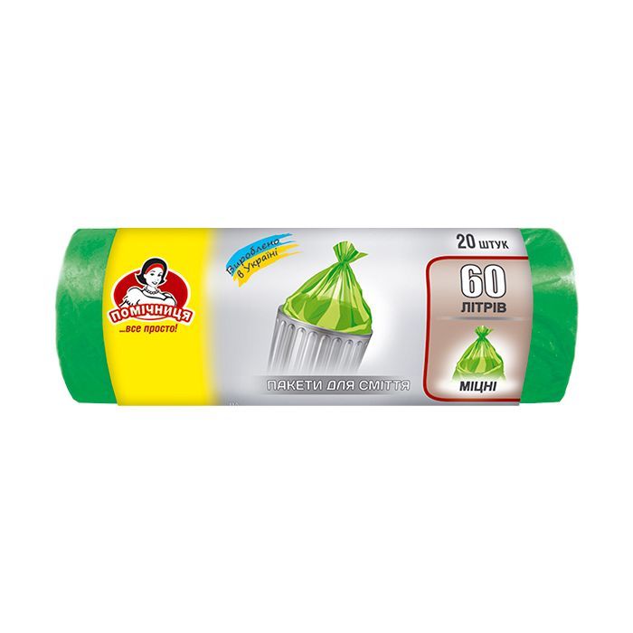 Пакеты для мусора Помічниця 60 л 20 шт. Фото