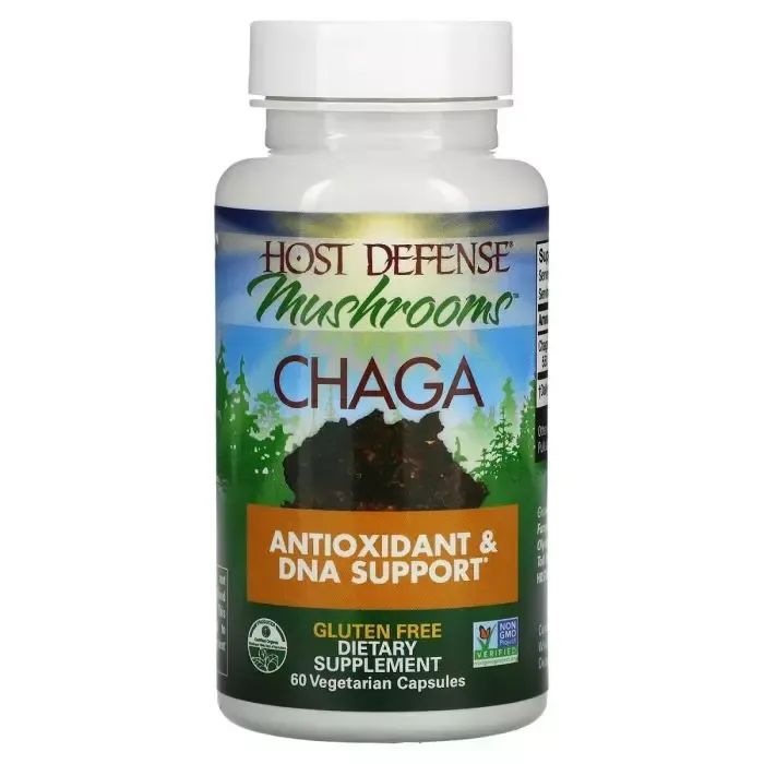Травы Fungi Perfecti Чага, Chaga, 60 вегетаріанських капсул Фото