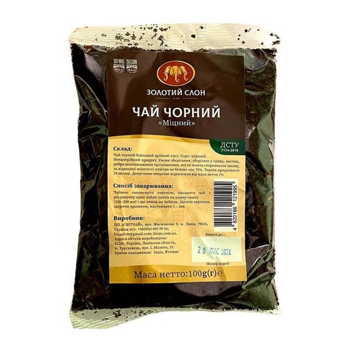 Чай Золотий Слон Міцний 100 г Фото