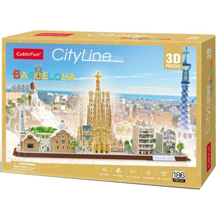 Пазл Cubic Fun Трехмерная головоломка-конструктор City Line Barce Фото