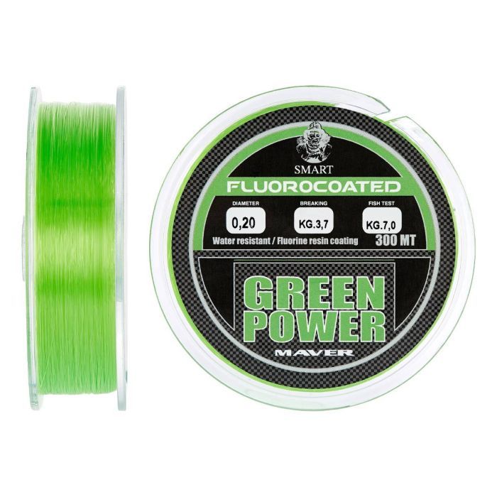 Леска Smart Green Power Fluorine 300m 0.28mm 7.4kg Фото