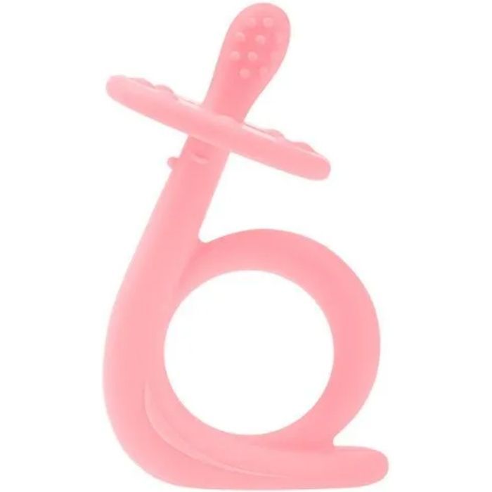 Прорезыватель Akuku силиконовая Улитка, розовая Фото