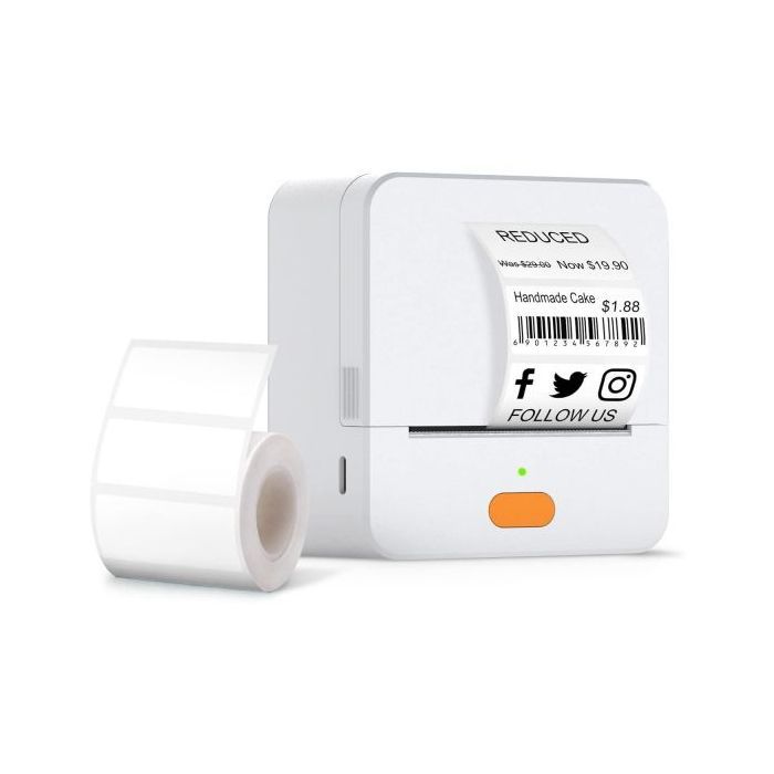 Принтер этикеток UKRMARK UP1WT bluetooth, USB, белый Фото