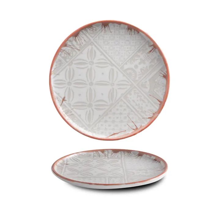 Тарелка G.Benedikt Optimo Mosaic Bold Red Rim 29 см Фото