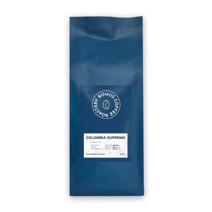 Кофе Romus Colombia Supremo в зернах 1 кг Фото
