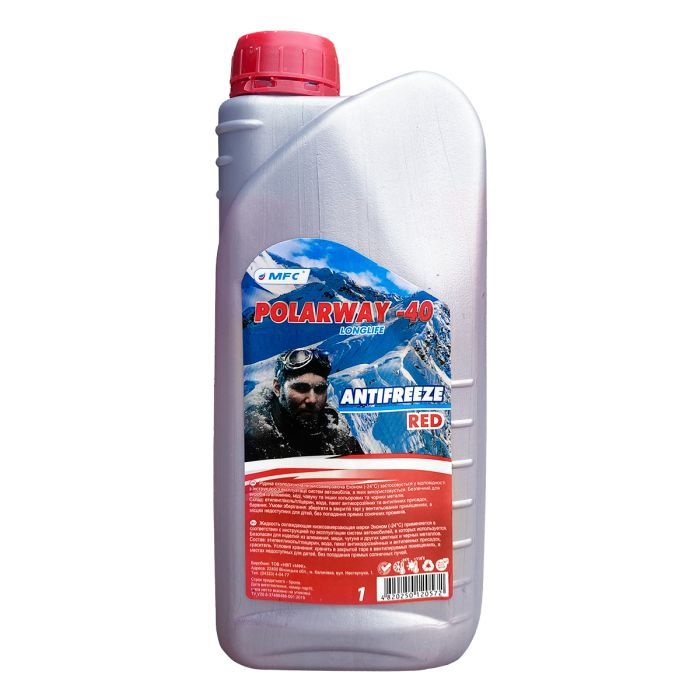 Антифриз МФК "POLAR WAY" червоний 0.92кг Фото