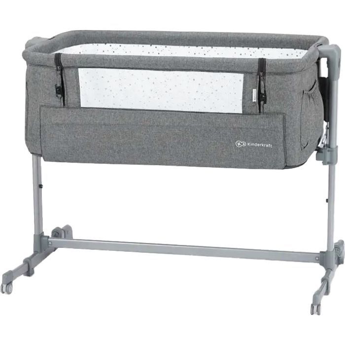Кроватка Kinderkraft Приставне ліжечко-люлька Neste Up 2 Light Grey Фото