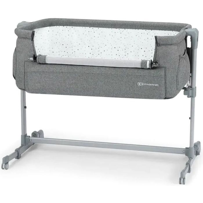 Кроватка Kinderkraft Приставне ліжечко-люлька Neste Up 2 Light Grey Фото 1