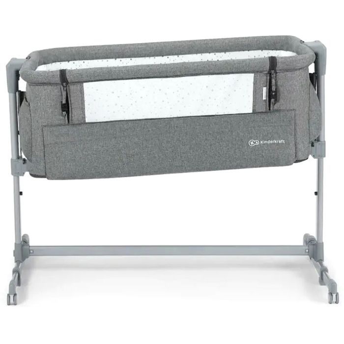 Кроватка Kinderkraft Приставне ліжечко-люлька Neste Up 2 Light Grey Фото 3