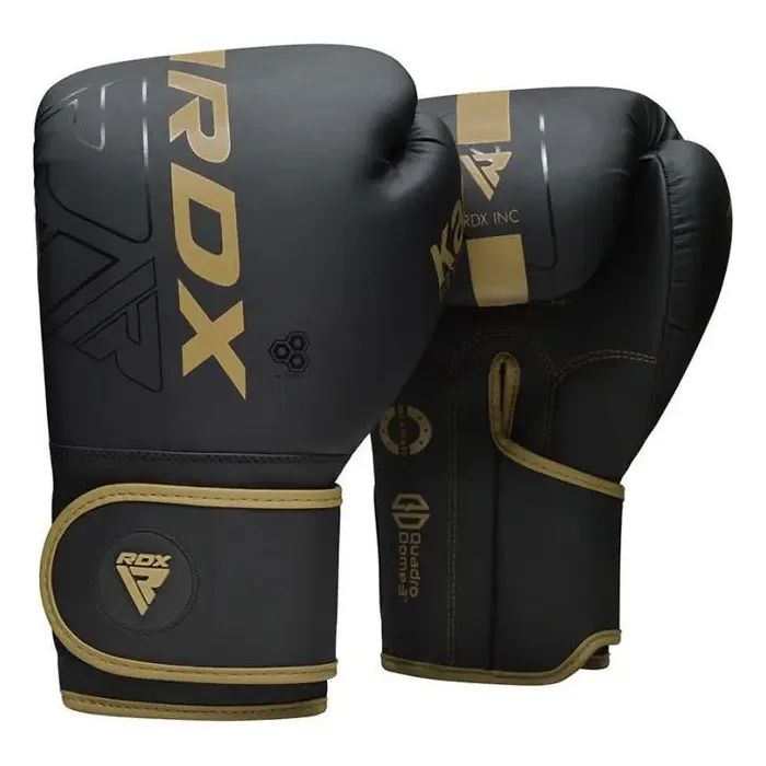 Боксерские перчатки RDX F6 Kara Matte Golden 10 унцій Фото